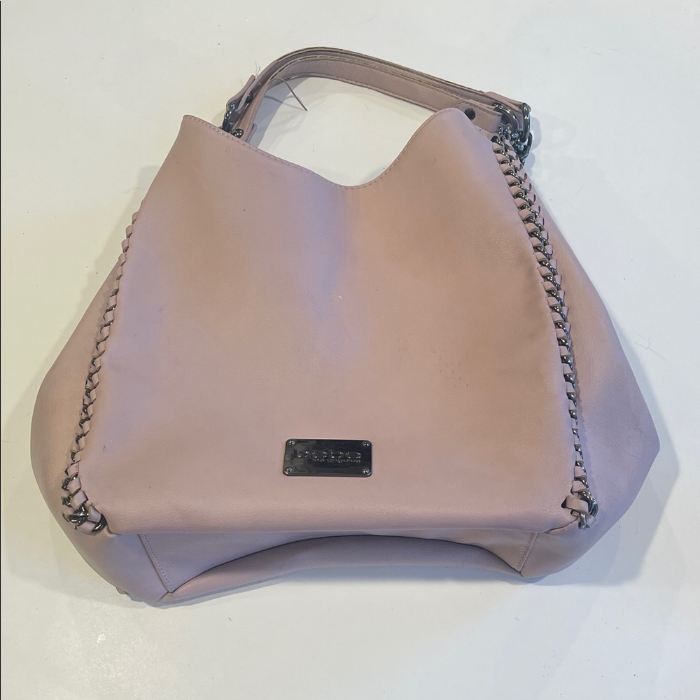 Pink Bebe Leather Shoulder Bag